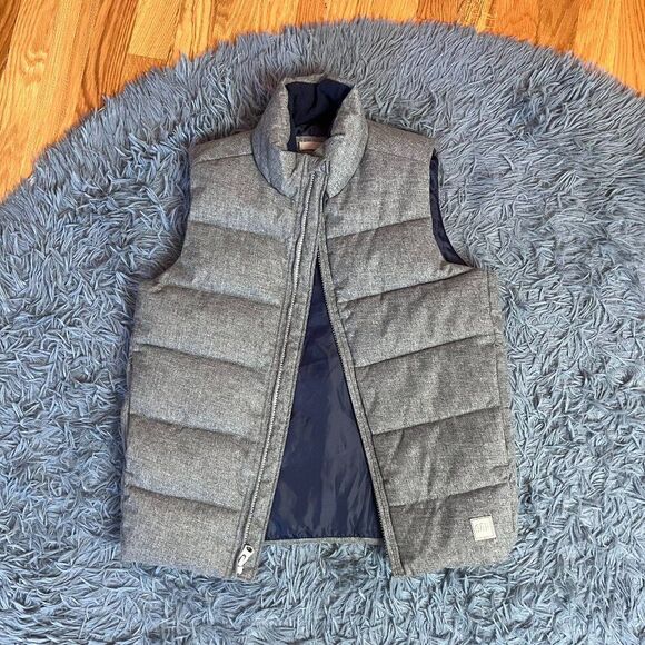Gap Kids Gray Puffer Zip Up Vest Size M - Picture 1 of 5